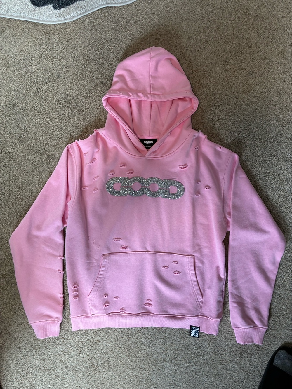 GOODBRAND 2024/F/W Daimond Ripped Hoodie